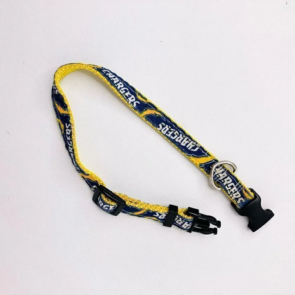 LA Chargers Dog Collar In Blue & Yellow